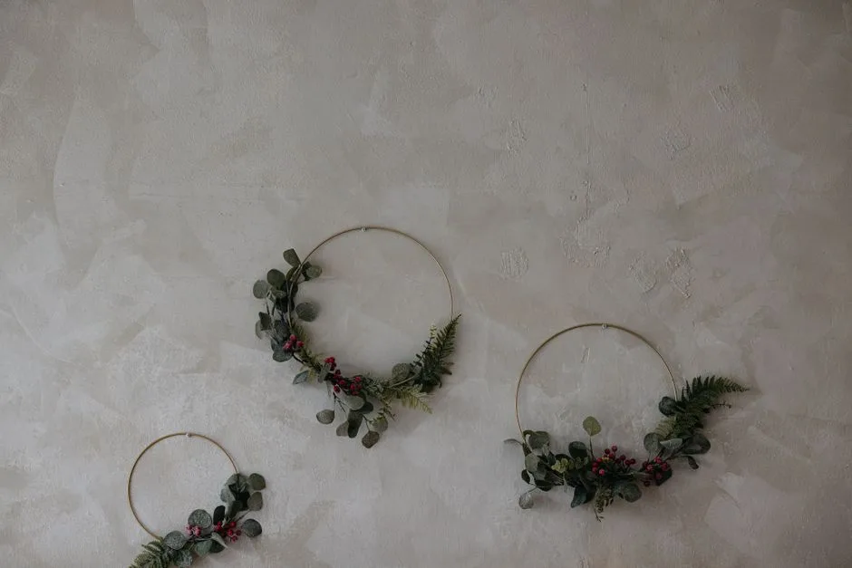 A hanging floral installation above a dance floor