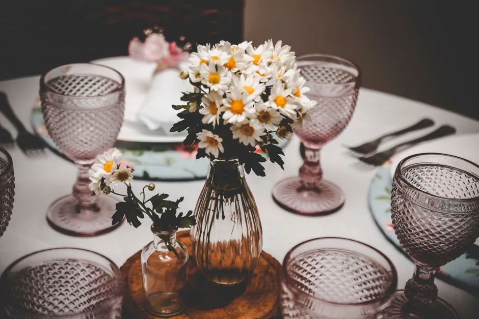 A floral arrangement on a welcome table